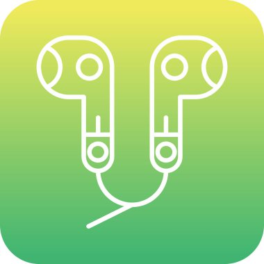 kulaklık simgesi, vektör illüstrasyonu