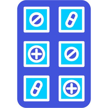 Eczane ikonu. Düz renk. vektör illüstrasyonu.