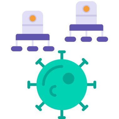 Corona virüsü, covid 19 vektör çizimi