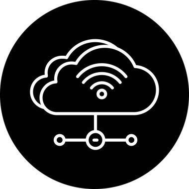 Kablosuz. Web simgesi basit illüstrasyon