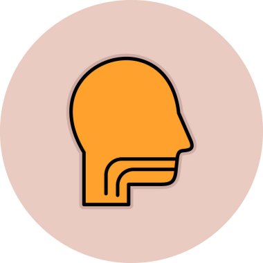 İnsan kafası ikonu. vektör illüstrasyonu