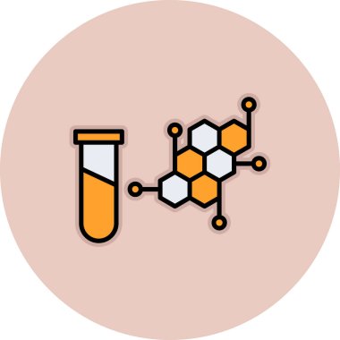 Kimyasal tüp kutsal kişilerin resmi, vektör çizim