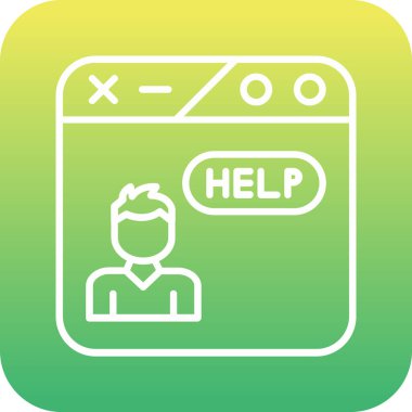 vektör yardım web simgesi