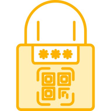 Kilit. Web simgesi basit illüstrasyon