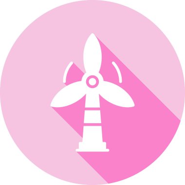 Rüzgar türbininin vektör illüstrasyonu