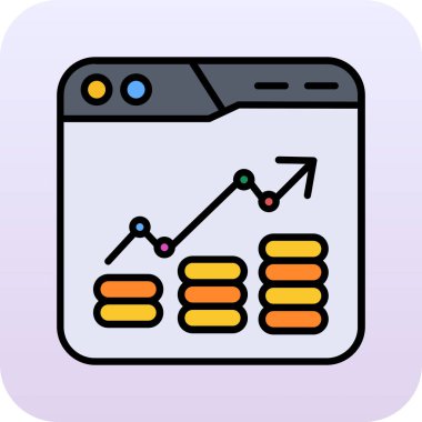 grafik ikonu vektör illüstrasyonu