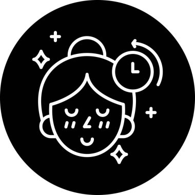 vector illustration of a woman face icon