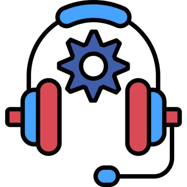 Kulaklık. Web simgesi basit illüstrasyon