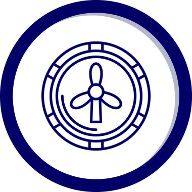 Mavi bir simgenin vektör illüstrasyonu