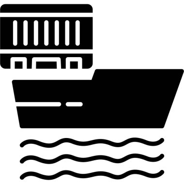 Tekne gemisi simgesi katı biçimde