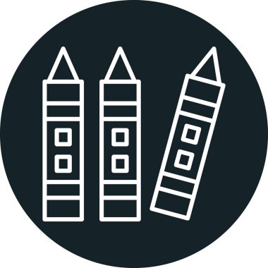 Kalem. Web simgesi basit illüstrasyon