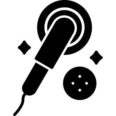 mikrofon simgesi, vektör illüstrasyonu