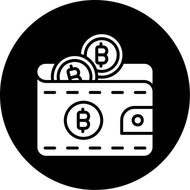 Bitcoin para simgesi vektör illüstrasyonu