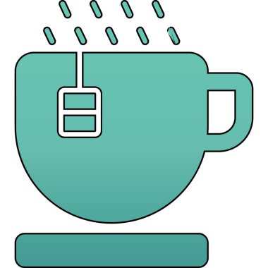 Bir fincan çayın vektör çizimi