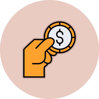 Dolar simgesi vektör illüstrasyonu