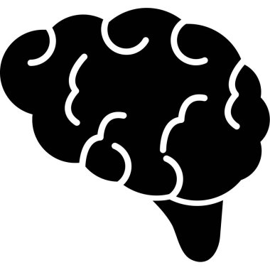 Çizgileri olan siyah beyin silueti