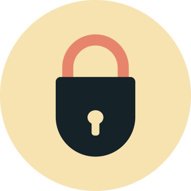 Asma kilit simgesinin vektör illüstrasyonu