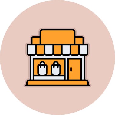Dükkan. Web simgesi basit illüstrasyon