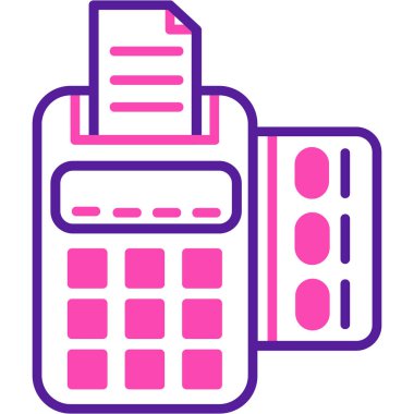 Hesap makinesi. Web simgesi basit illüstrasyon