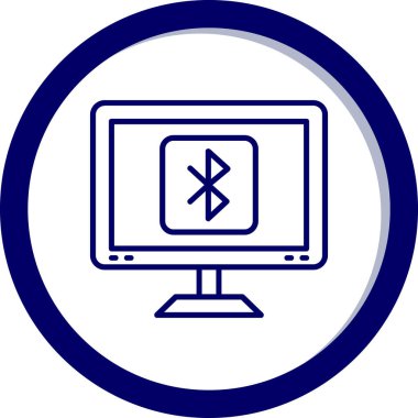 Bilgisayar ekranı simgesi. vektör illüstrasyonu