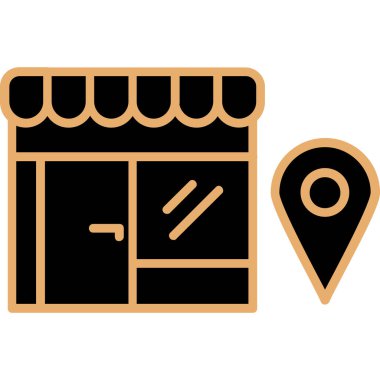 konum pin simgesi, vektör illüstrasyonu