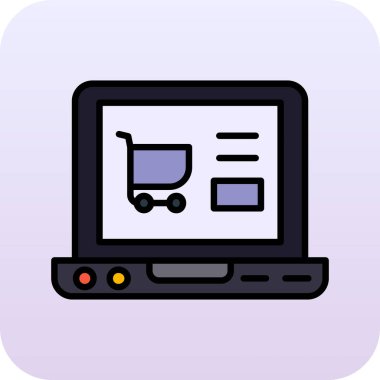 Alışveriş arabası ikon vektör illüstrasyonu