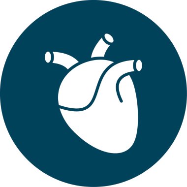 Kalp ikonu vektör illüstrasyonu