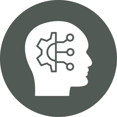 beyin ikonu vektör illüstrasyonu