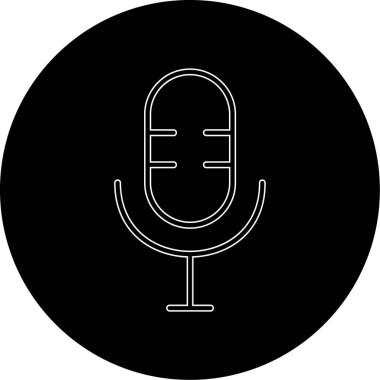 Mikrofon simgesinin vektör illüstrasyonu