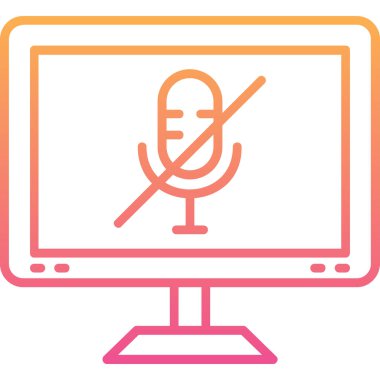 Modern mikrofon simgesinin vektör çizimi