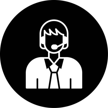 Çağrı merkezi. Web simgesi basit illüstrasyon