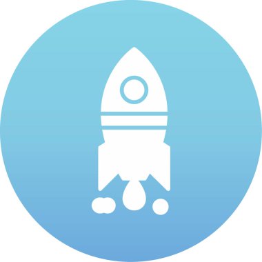 roket web simgesi, basit vektör tasarımı