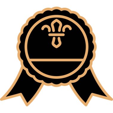 ödül madalyası simgesi, düz stil