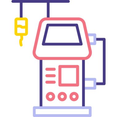 Electric Car modern simgesi, vektör illüstrasyonu