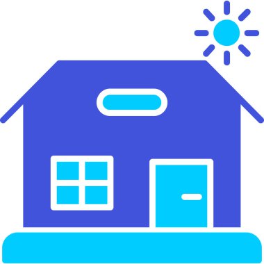 Ev. Web simgesi basit illüstrasyon