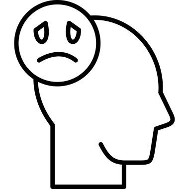 Ağlayan ve kafası karışmış bir karikatür çizimi..