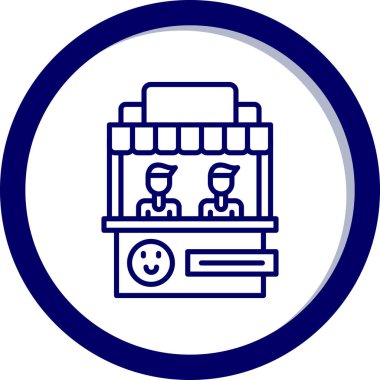 Dükkan. Web simgesi basit illüstrasyon