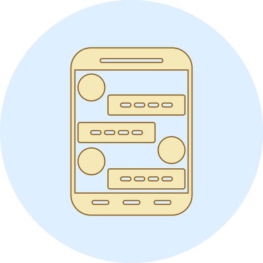 Cep telefonu. Web simgesi basit illüstrasyon