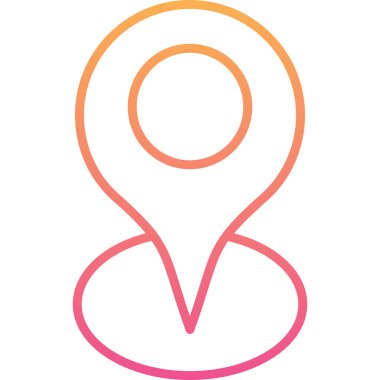 Bir harita iğnesinin vektör illüstrasyonu.