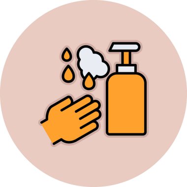 Sıvı bir elin vektör illüstrasyonu