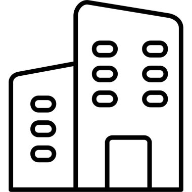 Bina. Web simgesi basit tasarım