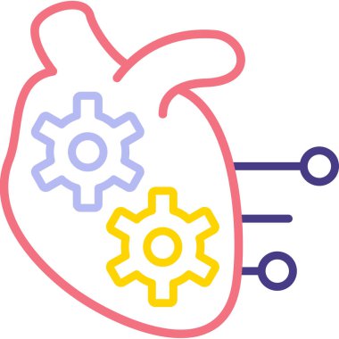 Kalp ikonu vektör illüstrasyonu