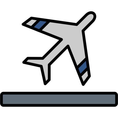 Havaalanı ikon vektör illüstrasyonu