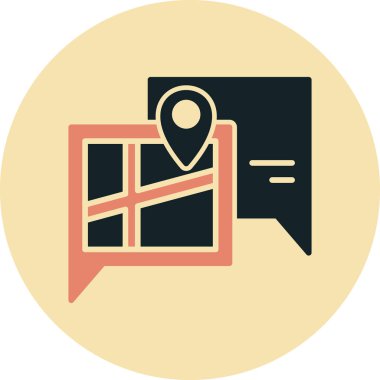 Harita konumu vektör simgesi