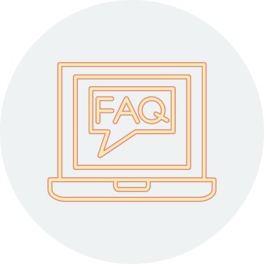 Faq simgesi. faq işareti.