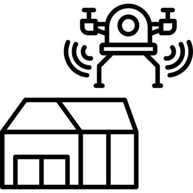 uydu simgesi vektör çizgisi