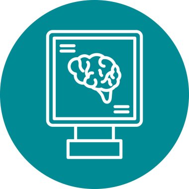 Beyin vektörü simgesi modern basit vektör illüstrasyonu