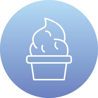 Dondurma simgesinin vektör illüstrasyonu