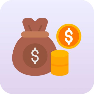 Dolar işaretli para çantası.