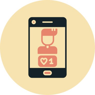 Cep telefonu. Web simgesi basit illüstrasyon